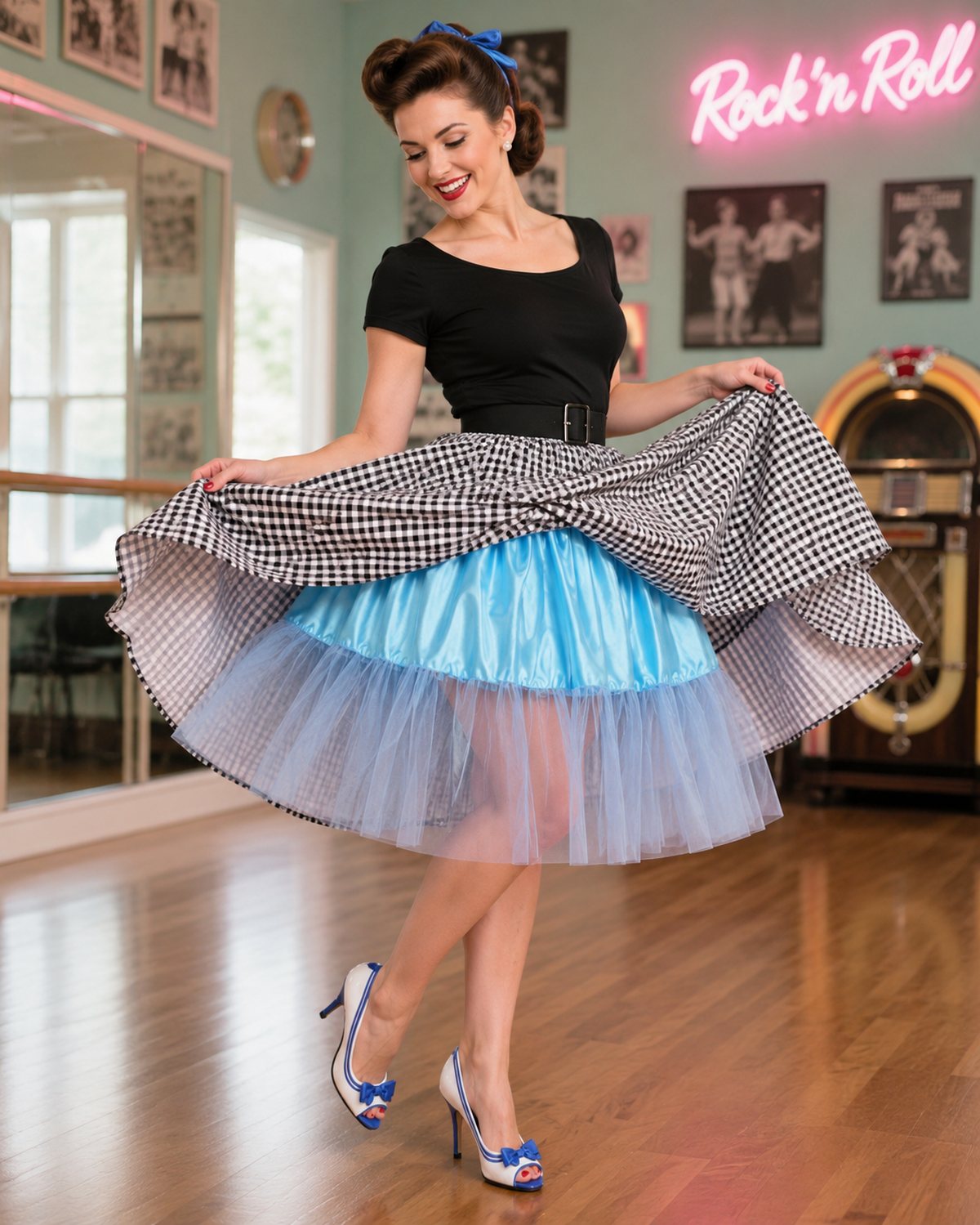 das-kost-mland-petticoat-t-llrock-damen-60cm-schwarz image 2