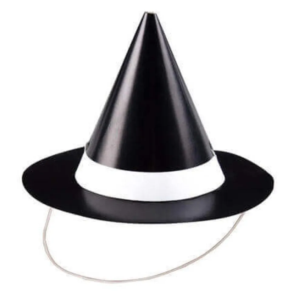 das-kost-mland-accessoires-partyhut-pappe-hexe-8-st-ck image 1