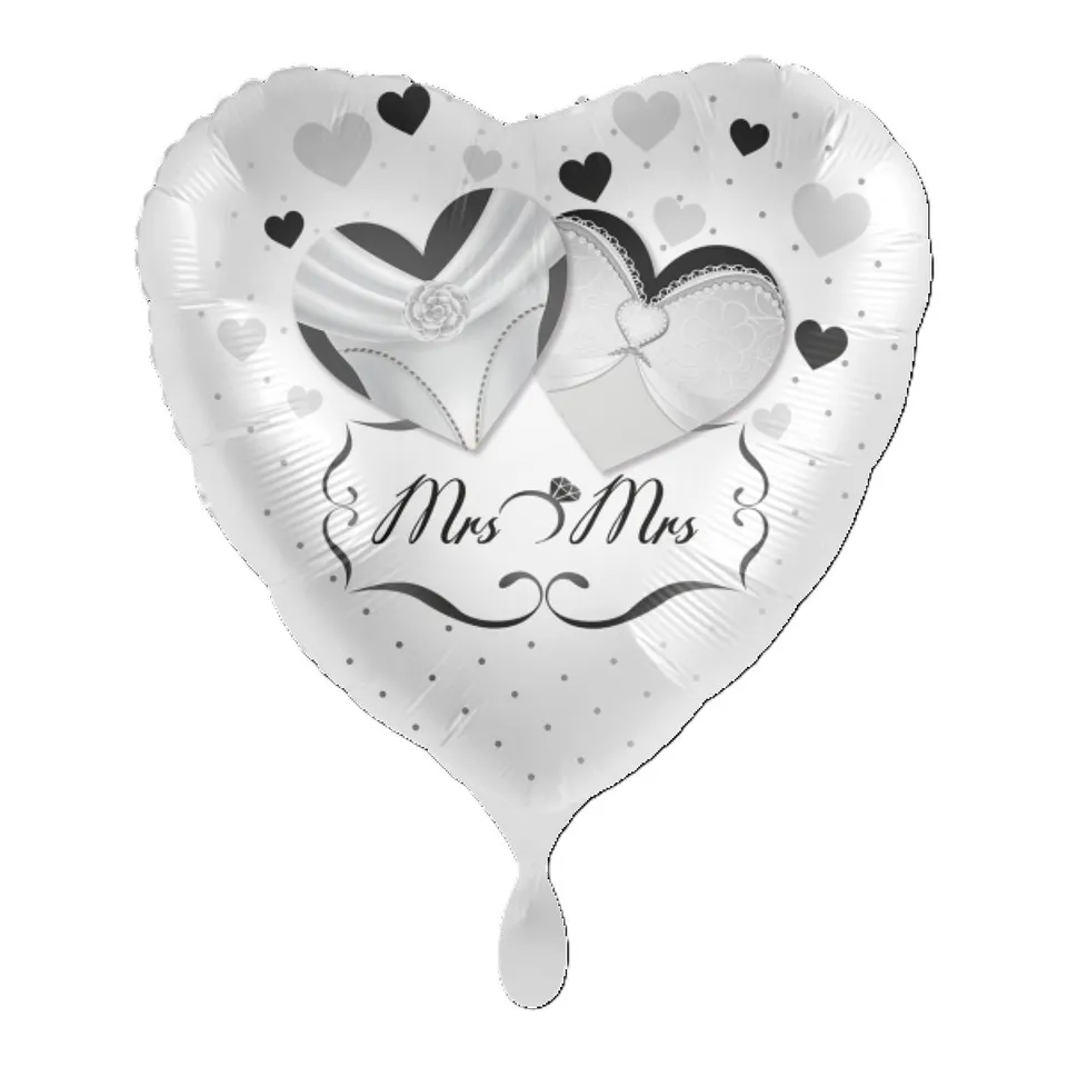das-kost-mland-dekorationen-herz-folienballon-43cm-mrs-mrs image 1