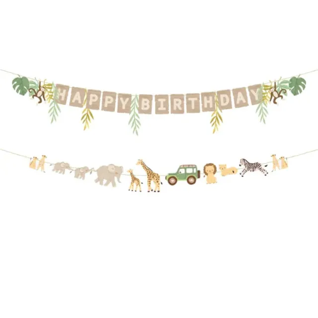 das-kost-mland-happy-birthday-banner-safari-deko-180-cm image 1