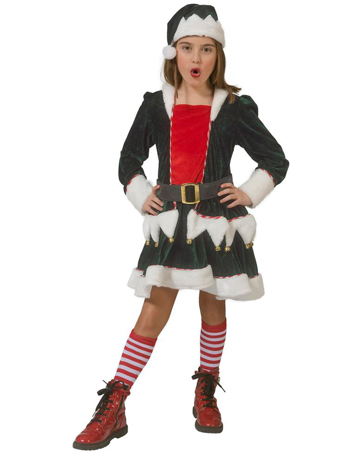 das-kost-mland-ginger-weihnachtselfen-kost-m-m-dchen-gr-n-rot image 2