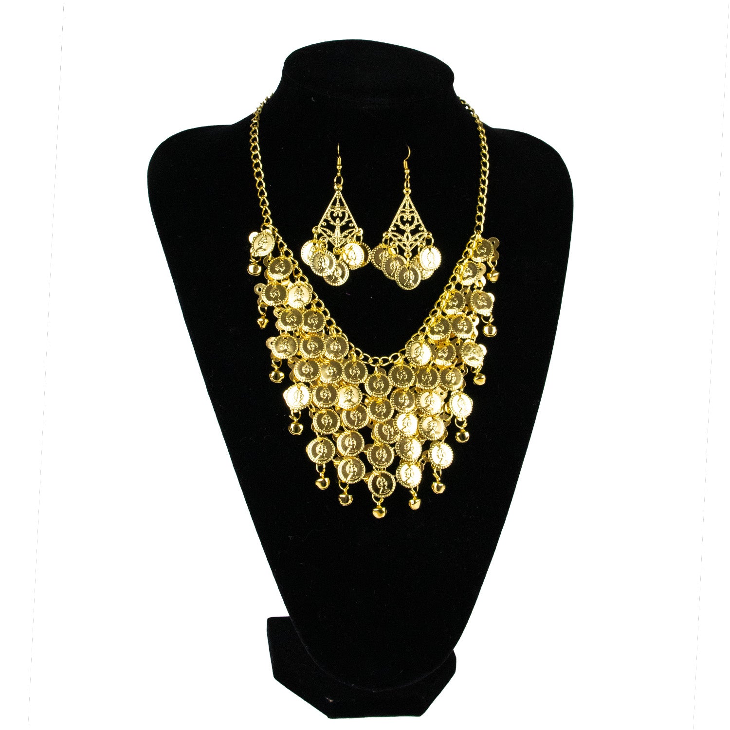 das-kost-mland-accessoires-m-nzkette-ohrringe-set-gold-465306 image 2