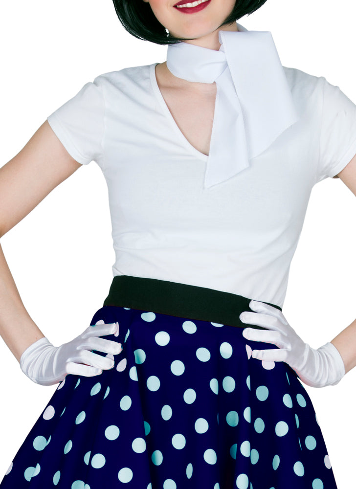 das-kost-mland-50er-jahre-tellerrock-damen-blau-wei-halstuch image 3