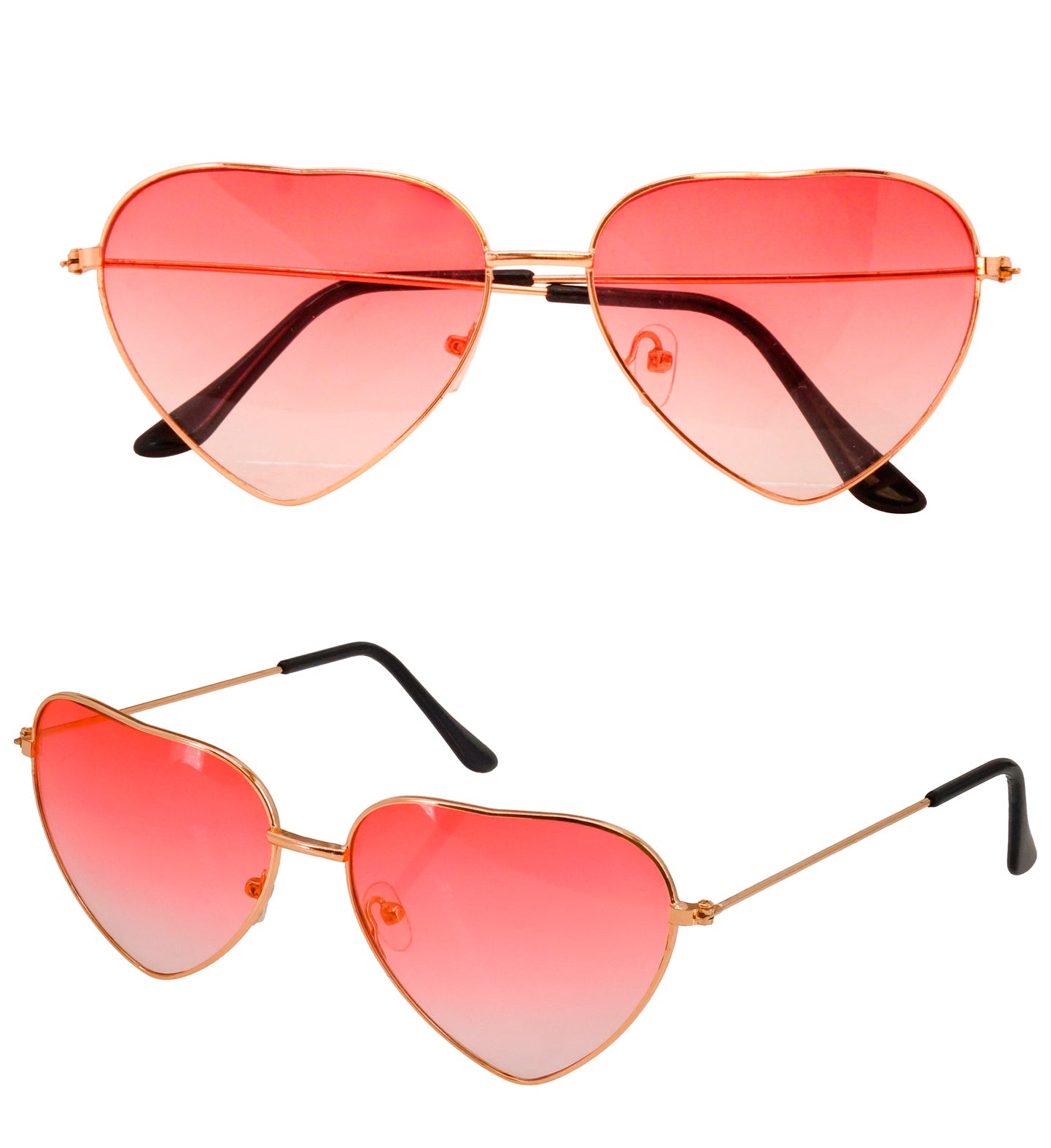 das-kost-mland-accessoires-herzbrille-gold-rot-mit-farbigen-gl-sern image 1