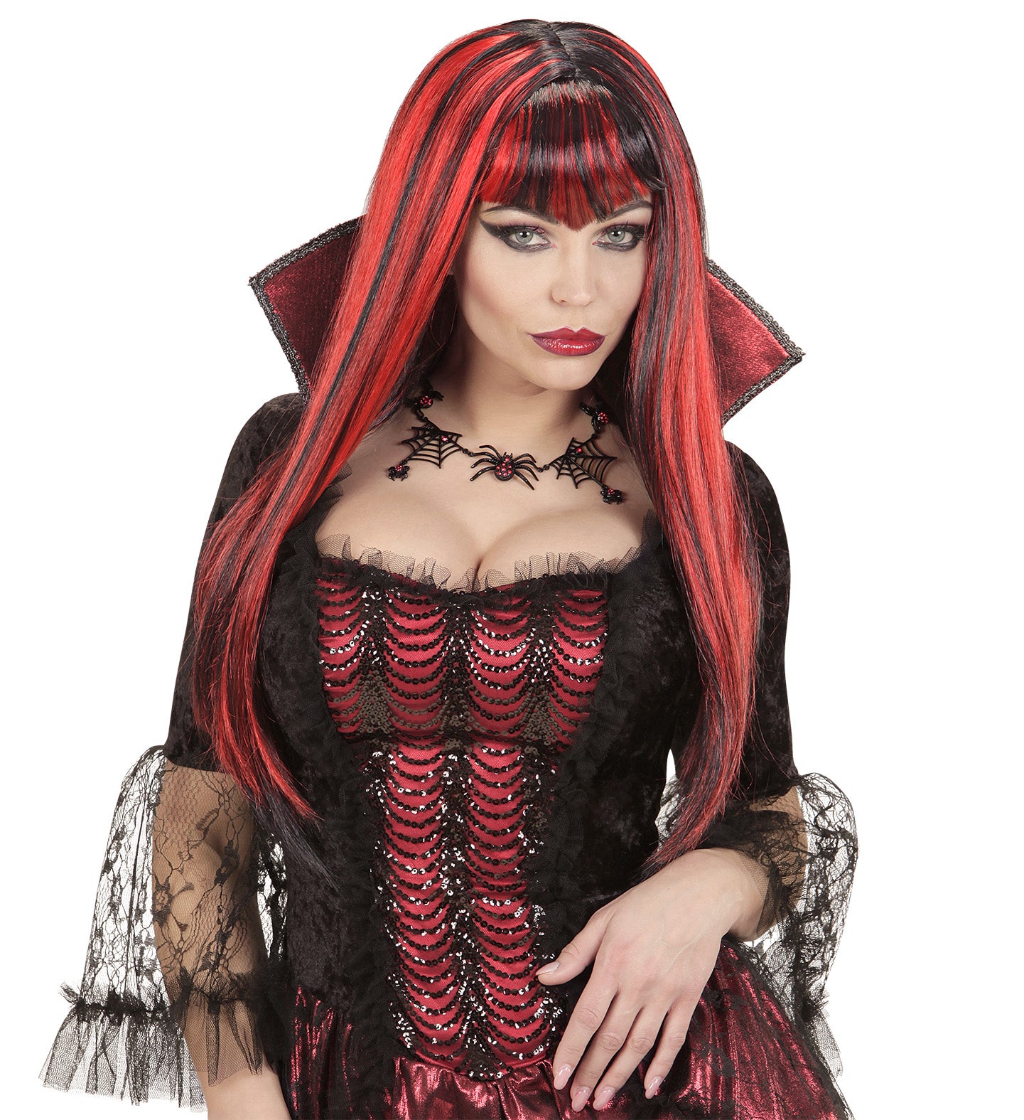 das-kost-mland-livana-damen-per-cke-rot-schwarz-vampir image 3