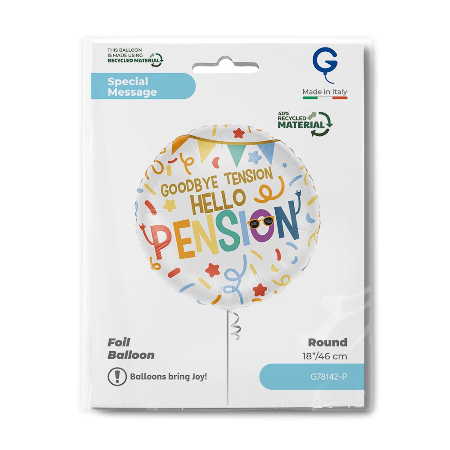 das-kost-mland-goodbye-tension-folienballon-pension-46cm-18 image 2