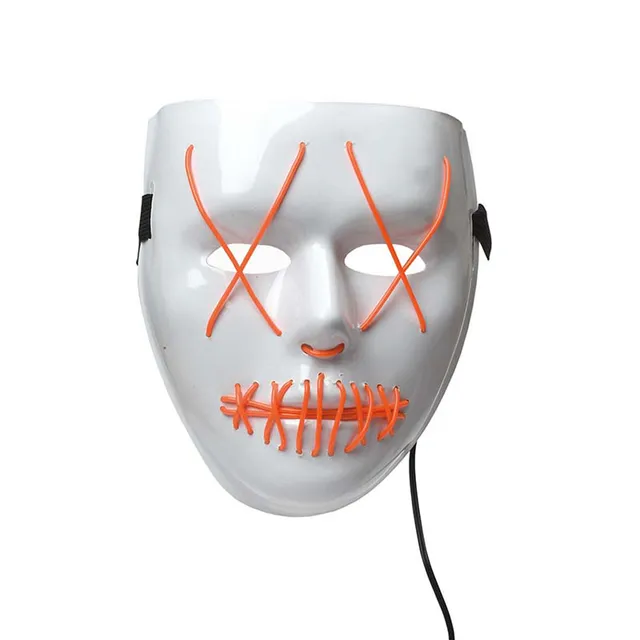 das-kost-mland-accessoires-maske-led-ohne-rand-orange-leuchtend image 1