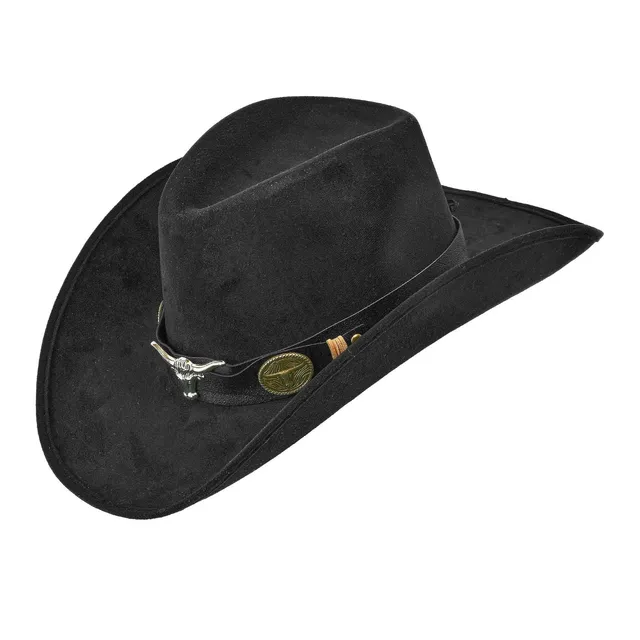 das-kost-mland-cowboyhut-dallas-schwarz-wildlederoptik image 1