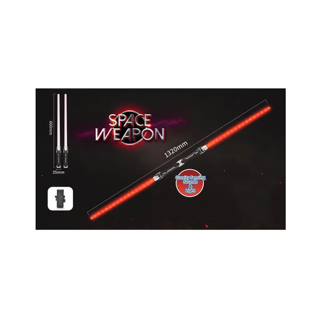 das-kost-mland-galactica-lichtschwert-rot-2er-set-mit-sound-66-cm image 1