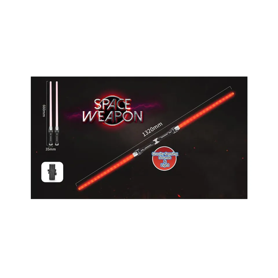 das-kost-mland-galactica-lichtschwert-rot-2er-set-mit-sound-66-cm image 1