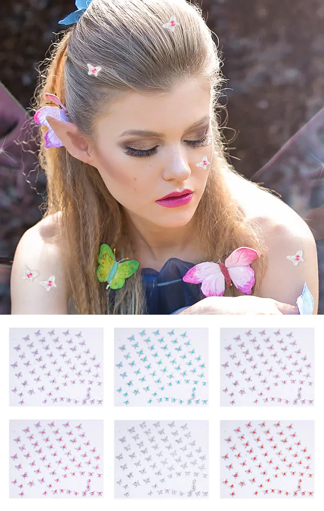 das-kost-mland-accessoires-glitzer-sticker-gesicht-haar-pink image 1