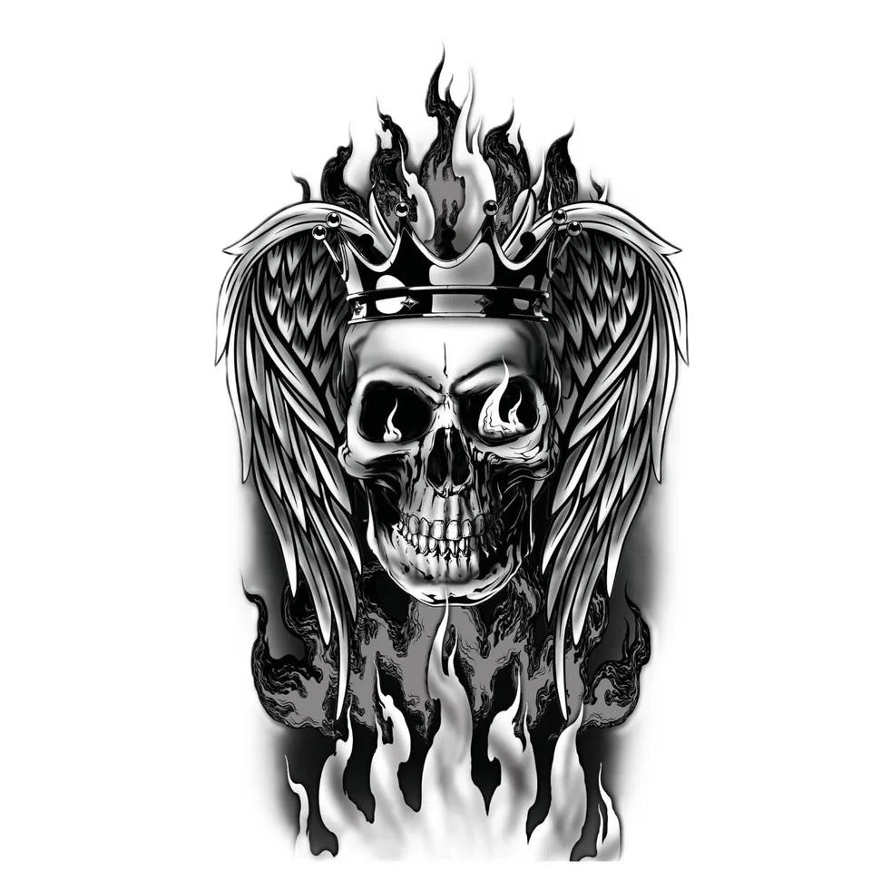 das-kost-mland-totenkopf-halloween-tattoo-14x30-cm-wasserfest image 1