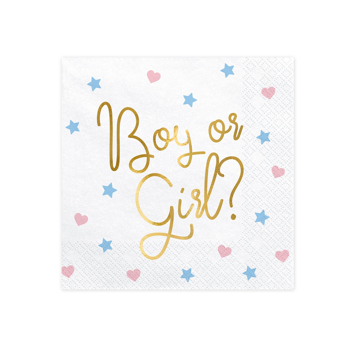 das-kost-mland-servietten-boy-or-girl-gold-20stk-33x33cm image 1