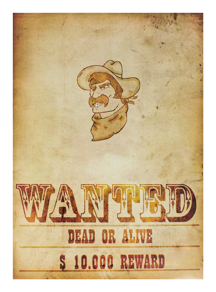 das-kost-mland-poster-wanted-wild-west-look-42x30cm image 1