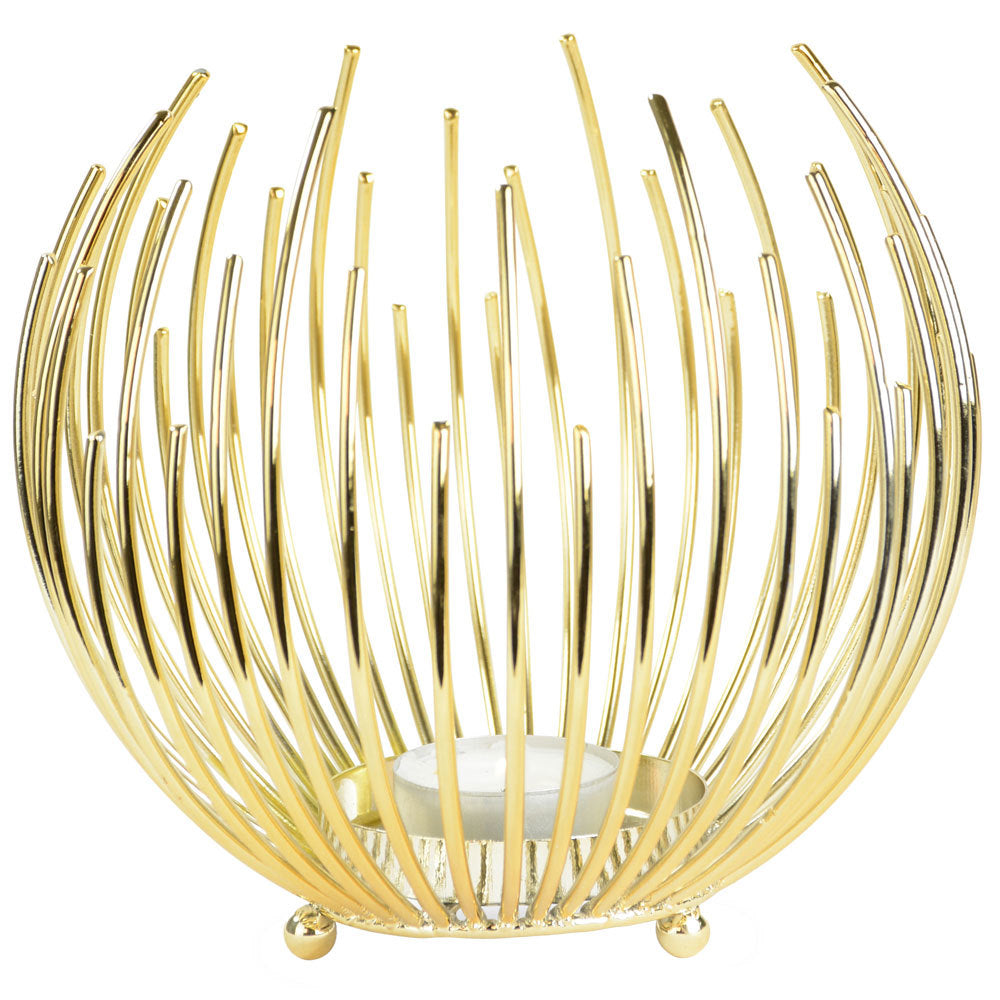 das-kost-mland-dekorationen-teelichthalter-strahlenkugel-15cm-gold image 1