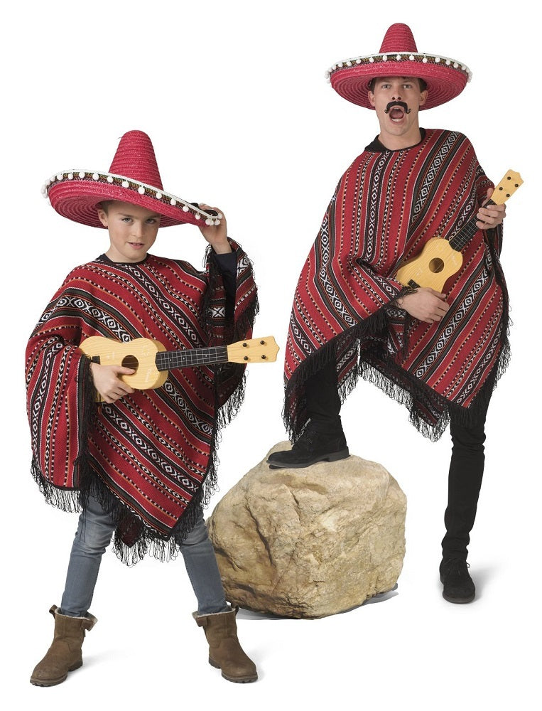 das-kost-mland-milan-mexikaner-poncho-kinder-rot image 5