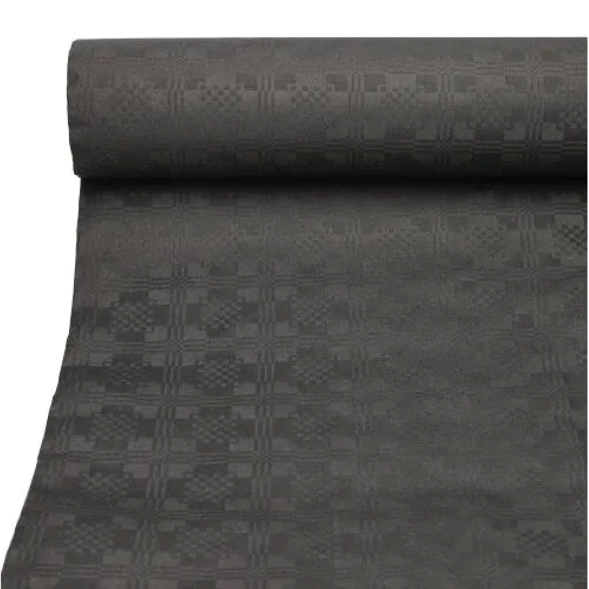 das-kost-mland-damast-tischdecke-papier-schwarz-50x1m-rolle image 1