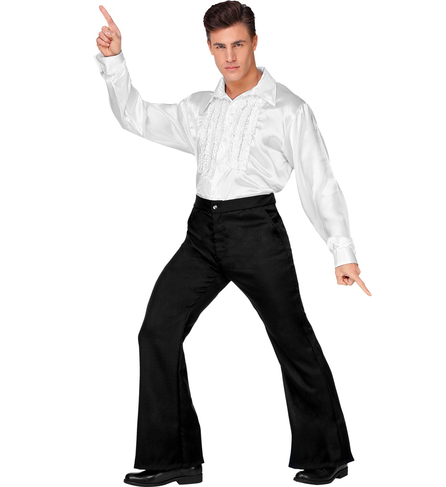 das-kost-mland-70er-schlaghose-herren-schwarz-retro-disco image 2