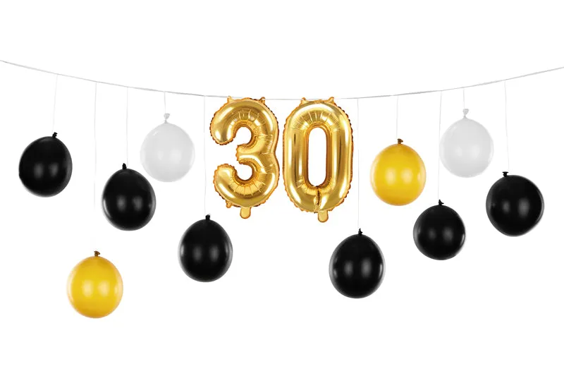 das-kost-mland-ballongirlande-3in1-schwarz-gold-30-geburtstag-260cm image 1
