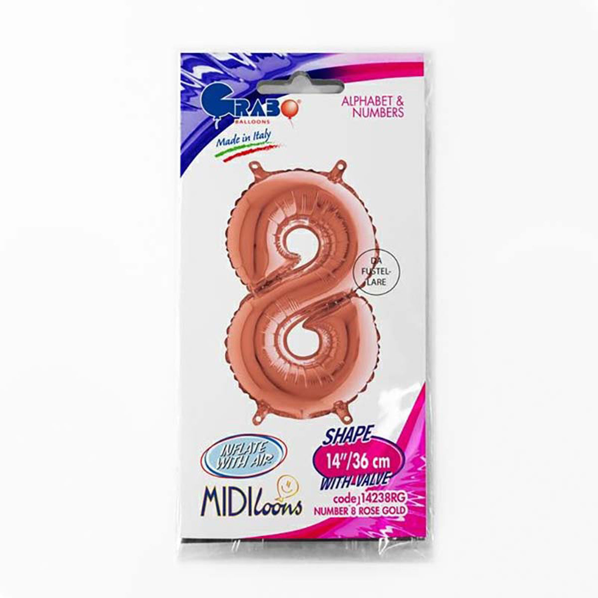 grabo-mini-zahlen-folienballon-8-rosegold-36-cm-luftf-llung image 2