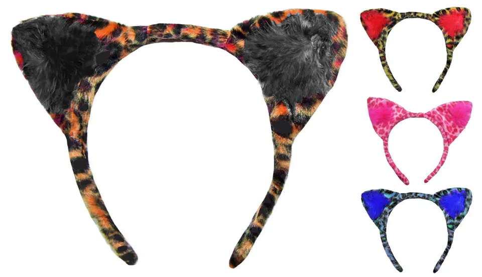 das-kost-mland-katzen-haarreif-mit-federn-katze-pink image 1