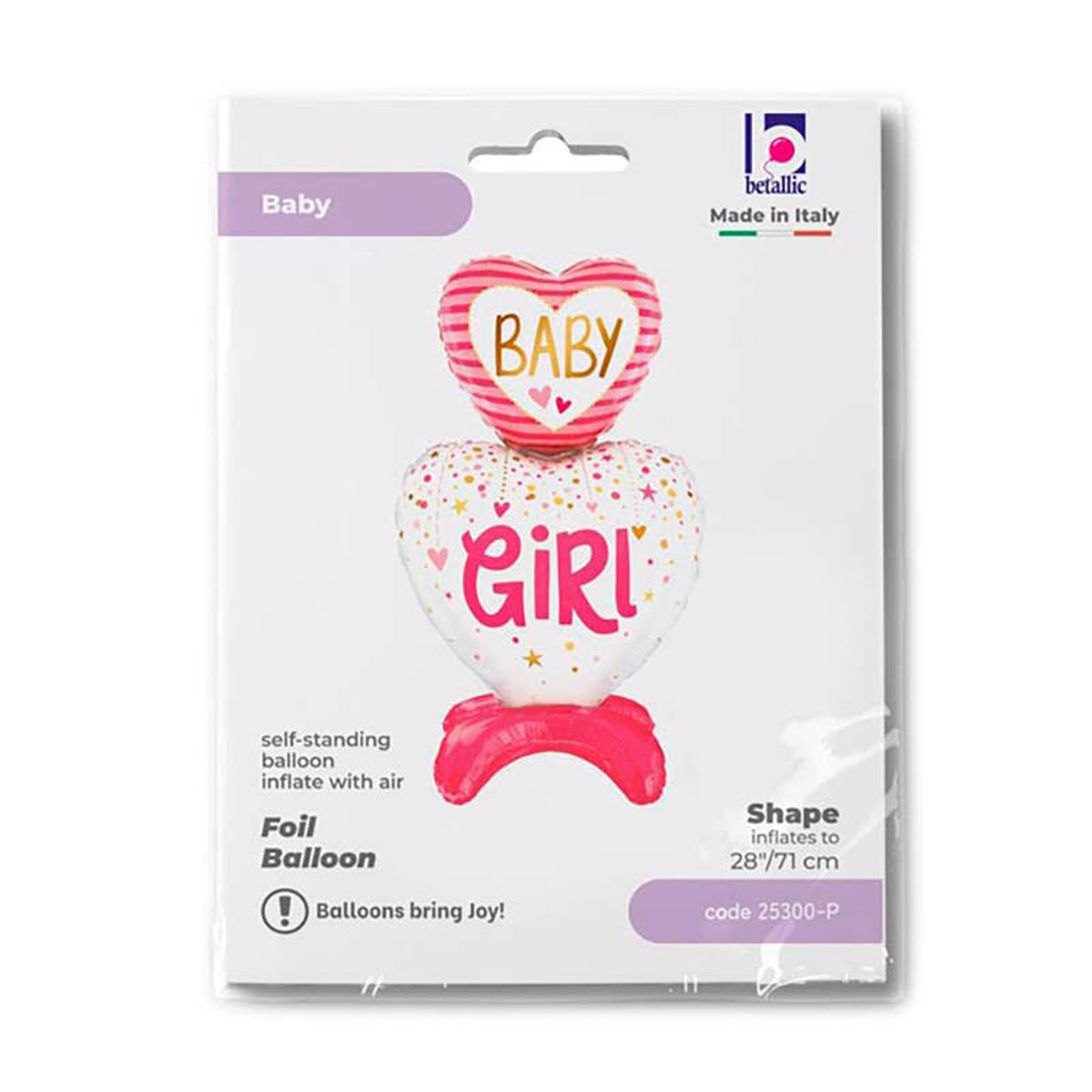 das-kost-mland-baby-girl-hearts-folienballon-rosa-airfill image 3
