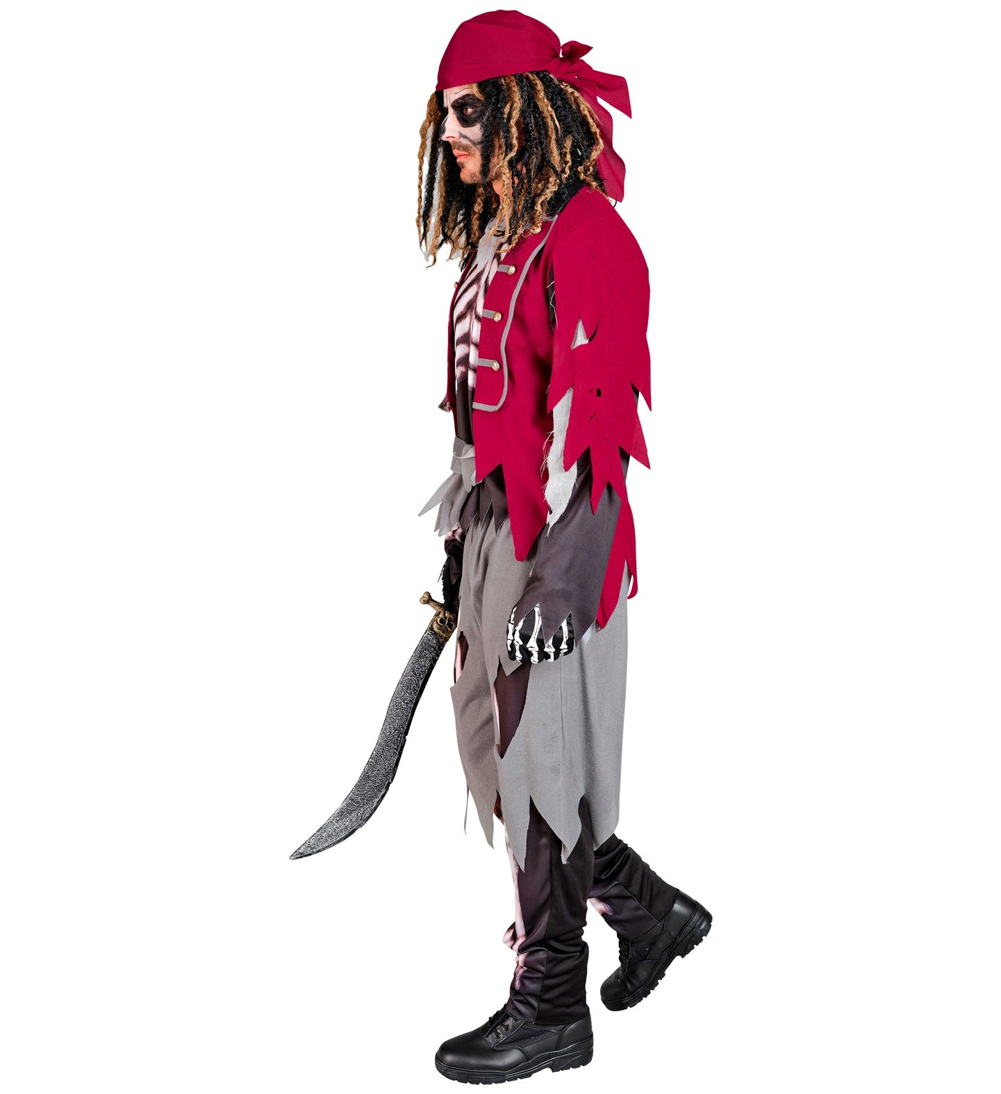 das-kost-mland-herren-skelett-pirat-kost-m-schwarz-rot-halloween image 3
