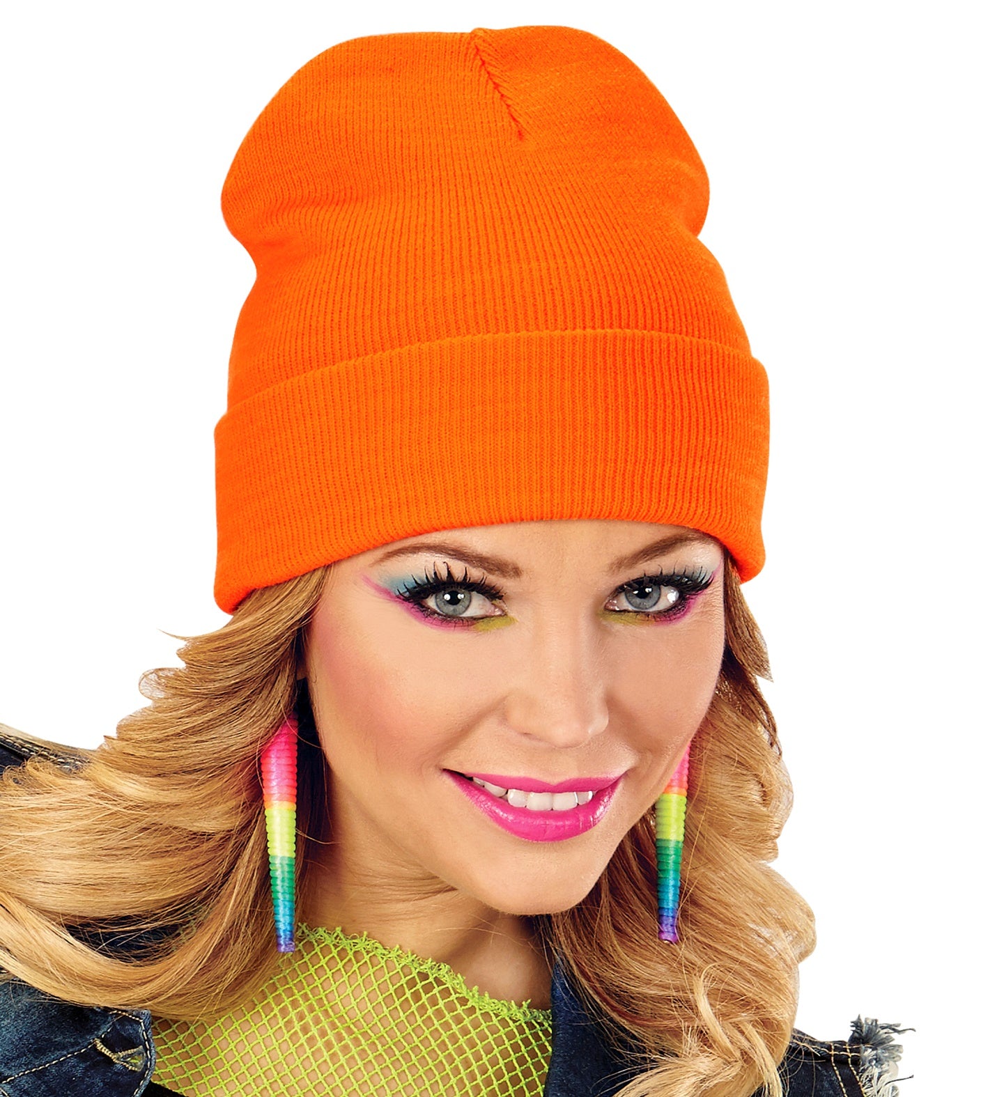 das-kost-mland-accessoires-80er-beanie-m-tze-neon-orange image 2