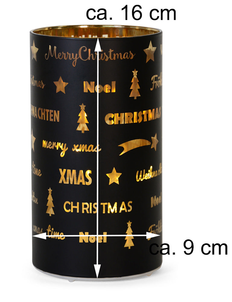 das-kost-mland-led-windlicht-laterne-schwarz-glas-16cm image 2