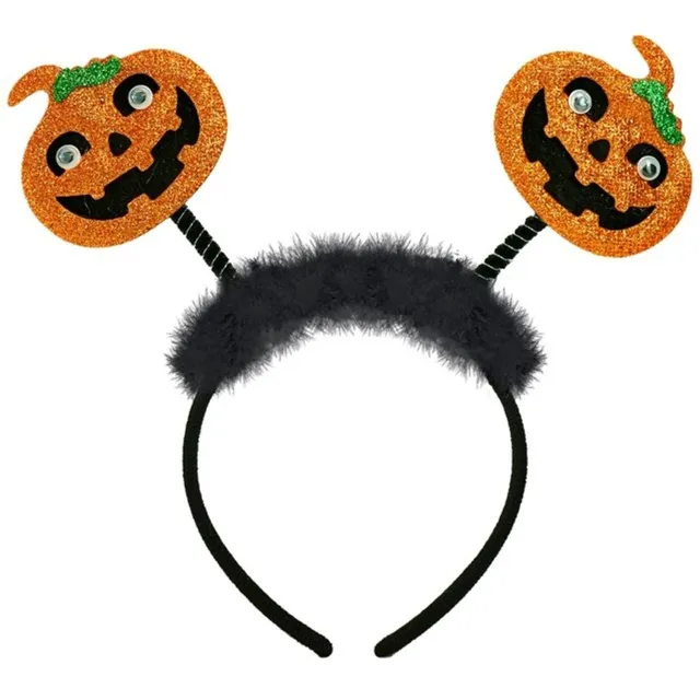 das-kost-mland-halloween-haarreif-k-rbis-schwarz-orange-wippeffekt image 1