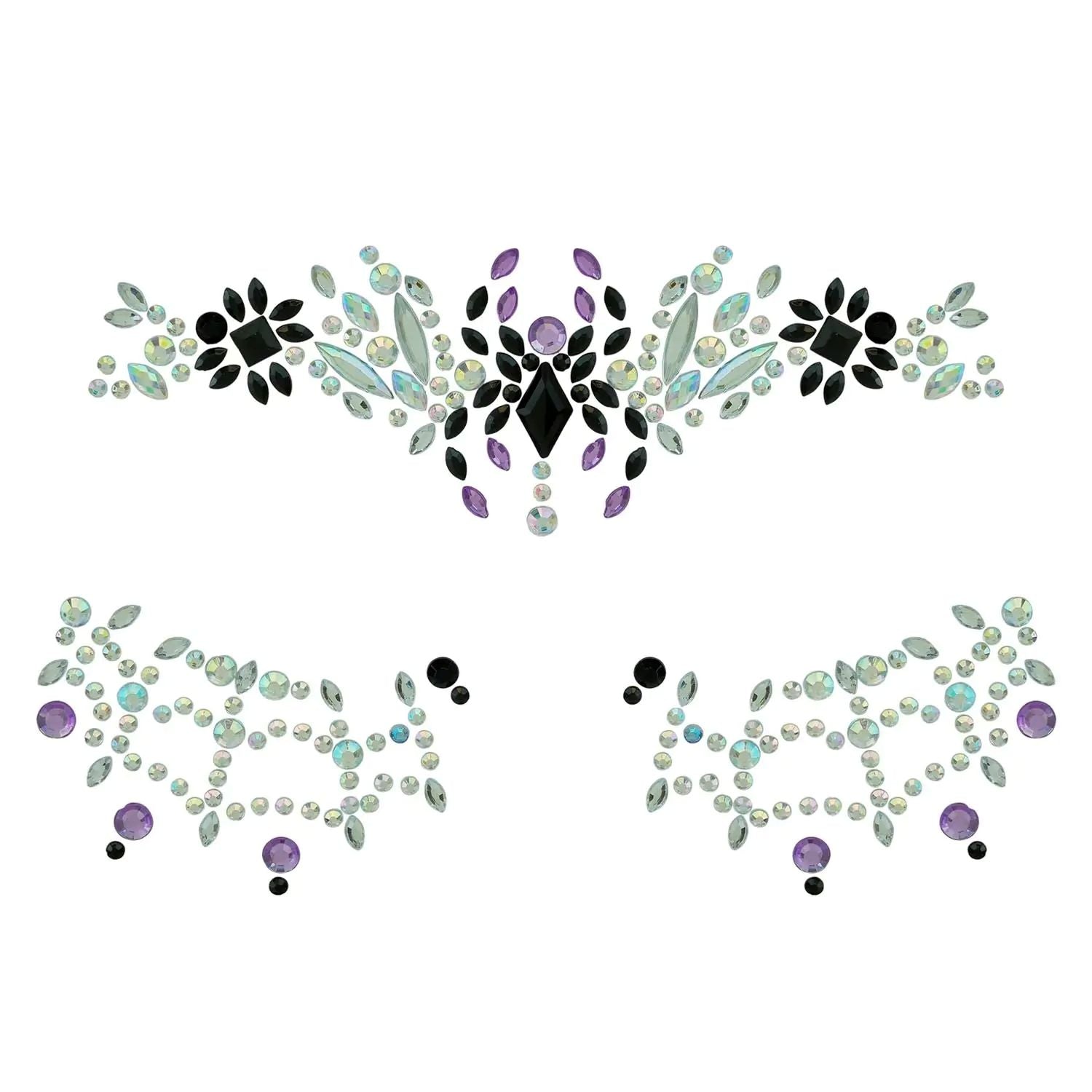 das-kost-mland-schwarze-witwe-face-jewels-selbstklebend image 3