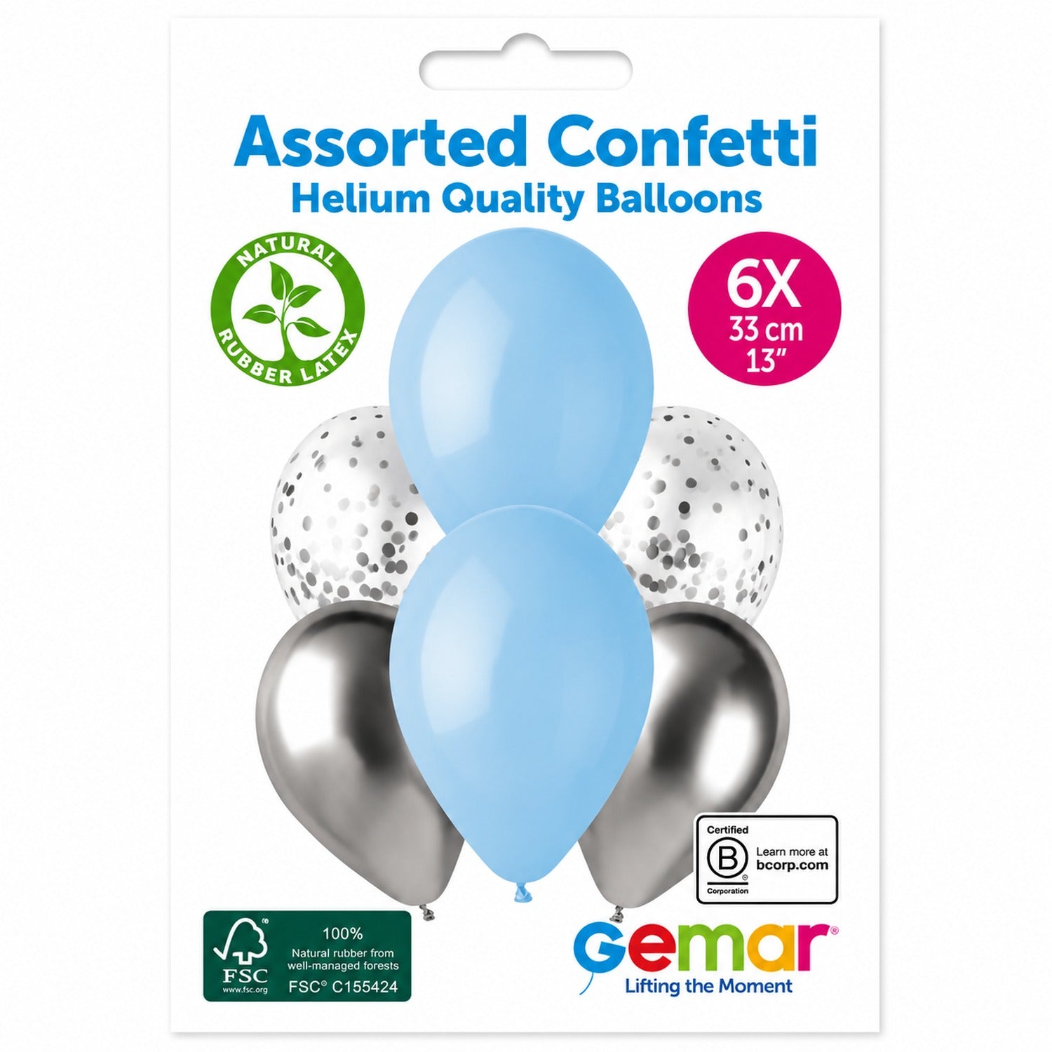 das-kost-mland-latexballon-33cm-blau-silber-6-st-ck image 2
