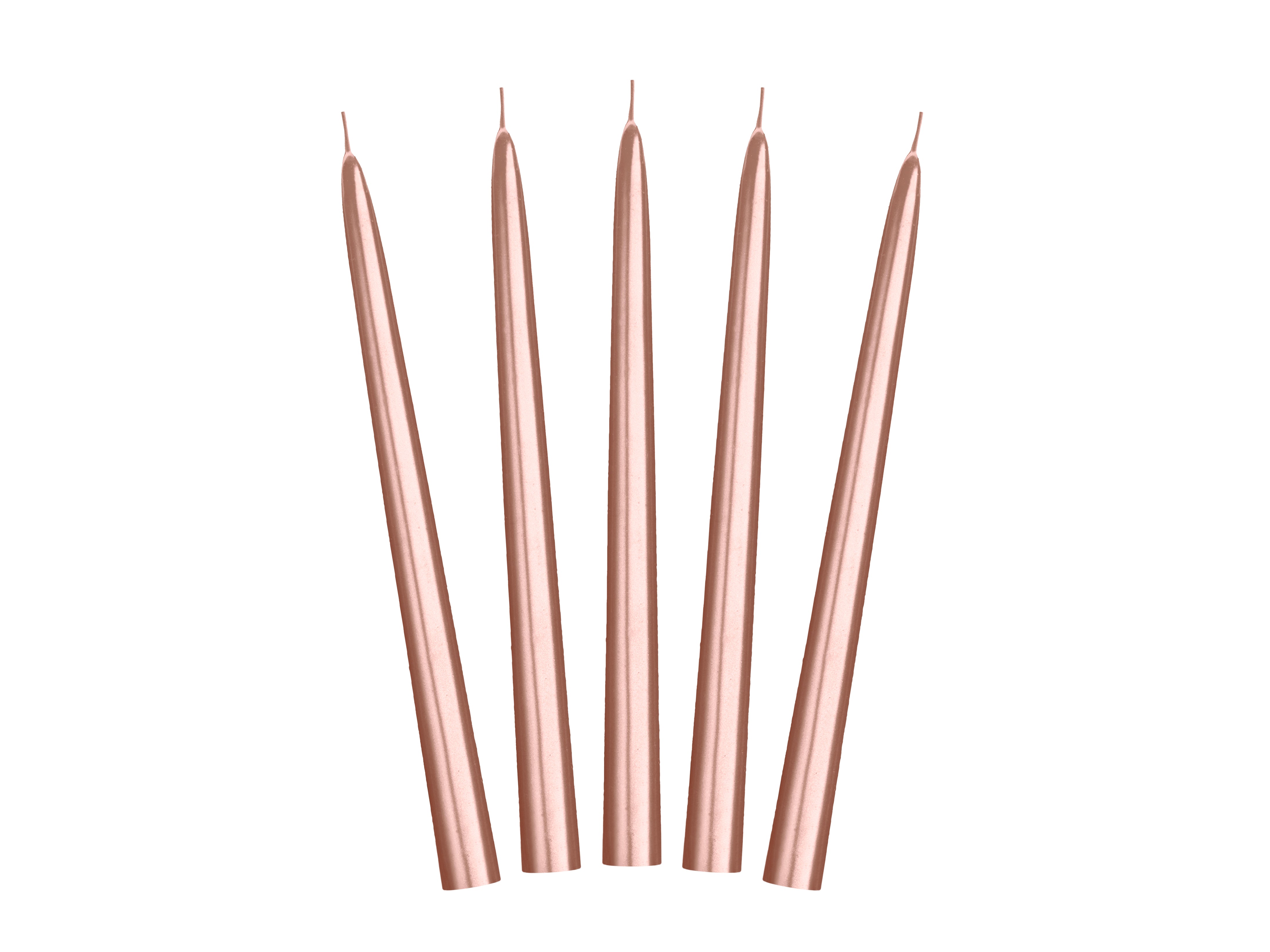 das-kost-mland-spitzkerzen-24cm-ros-gold-metallic-10-st-ck image 1