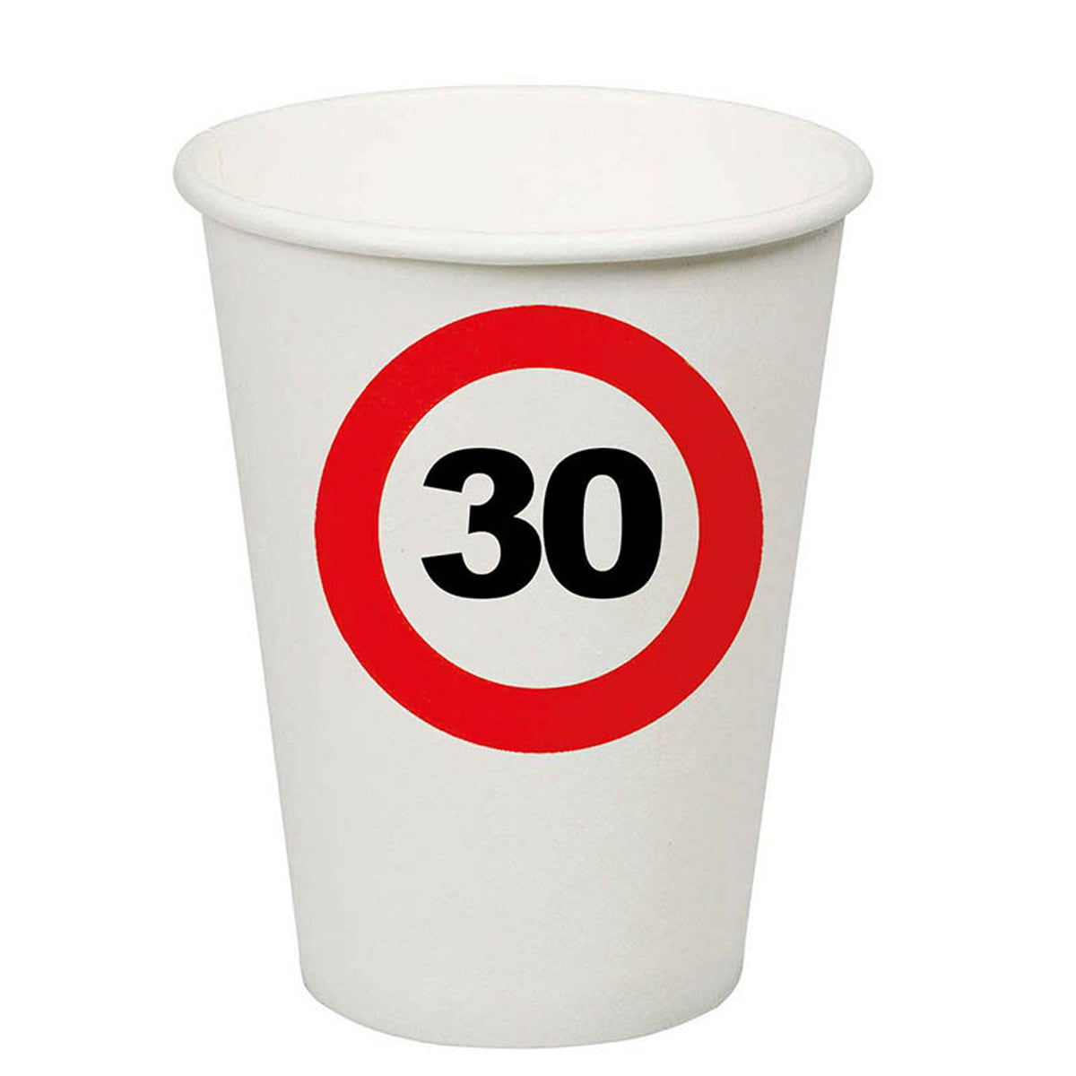 das-kost-mland-accessoires-pappbecher-verkehrsschild-30-250ml-8stk image 1