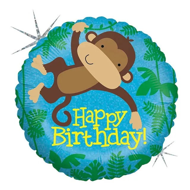 das-kost-mland-happy-birthday-affe-folienballon-46-cm image 1