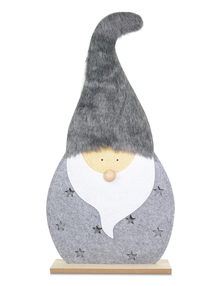 das-kost-mland-led-holz-wichtel-santa-60-cm-grau-adventsdeko image 1
