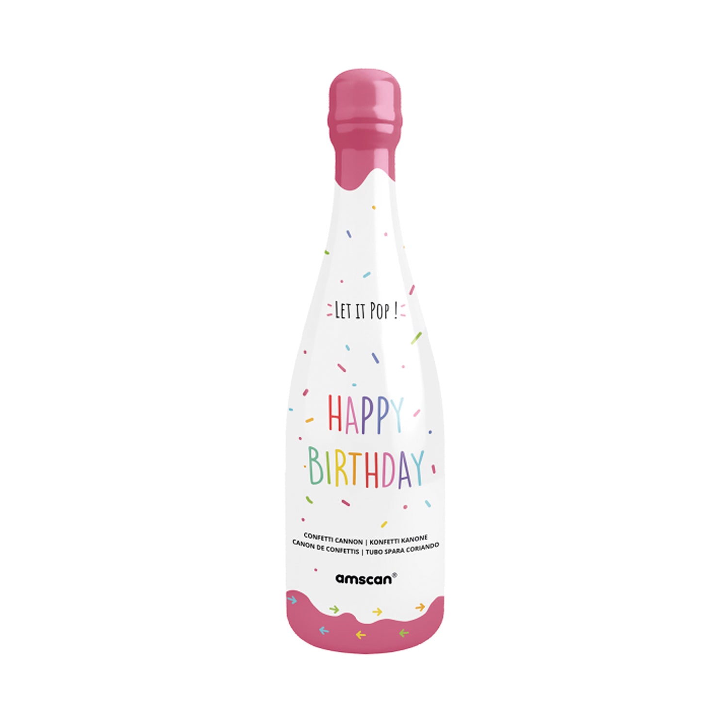 das-kost-mland-konfettishooter-flasche-pink-32cm-bunt image 1