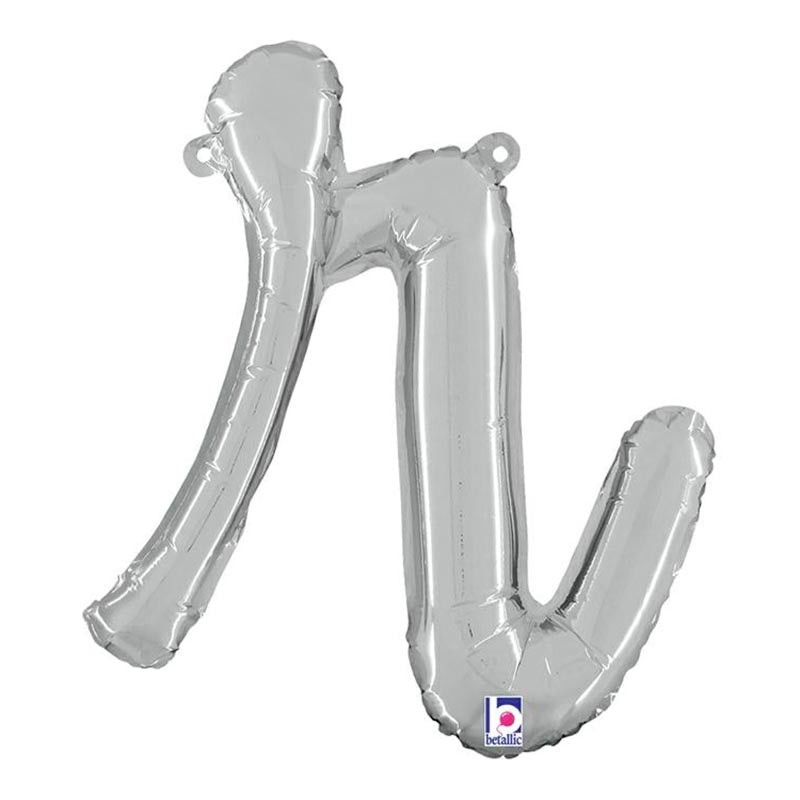 das-kost-mland-folienballon-buchstabe-r-skript-silber-36-cm-luft image 1