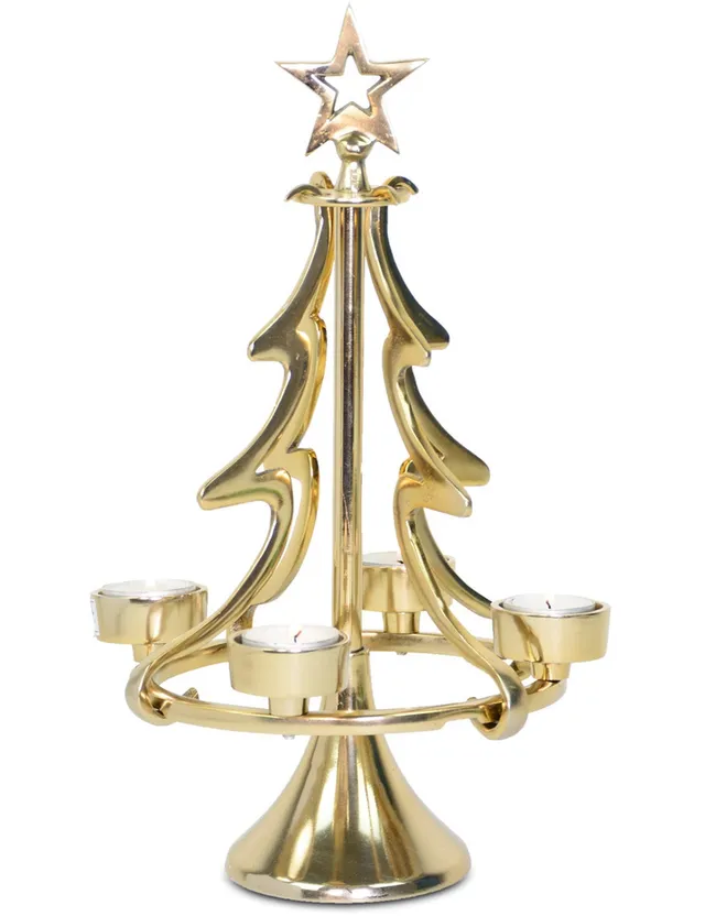riffelmacher-kerzenst-nder-weihnachtsbaum-gold-22x37cm-24168 image 1