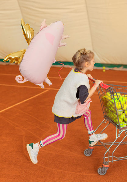 das-kost-mland-schweinchen-shape-folienballon-rosa-gold-72cm image 4