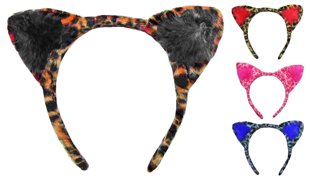 das-kost-mland-katzen-haarreif-mit-federn-katze-pink image 1