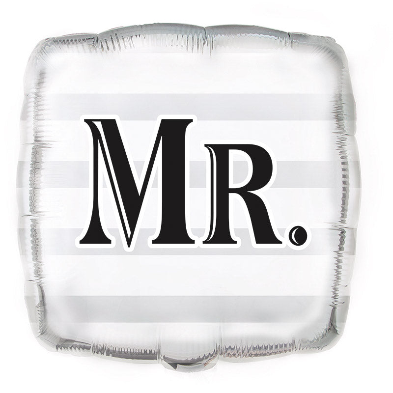 das-kost-mland-dekorationen-mr-hochzeit-folienballon-silber-46cm-eckig image 1