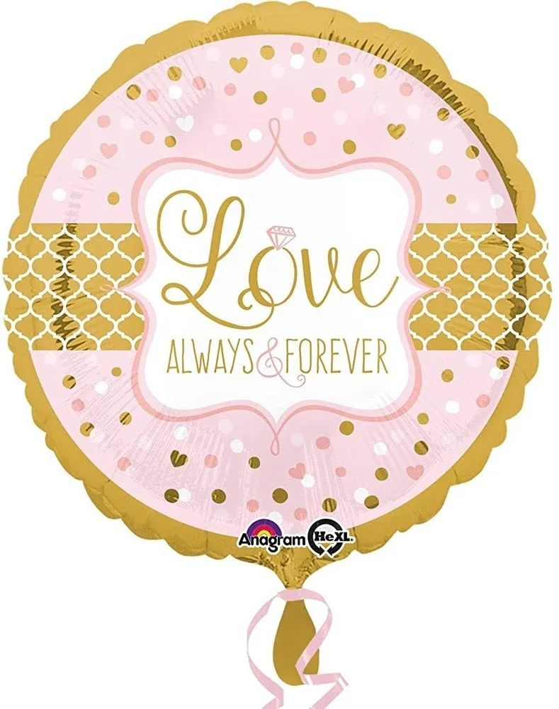 das-kost-mland-dekorationen-love-always-forever-folienballon-rosa-gold-43cm image 1