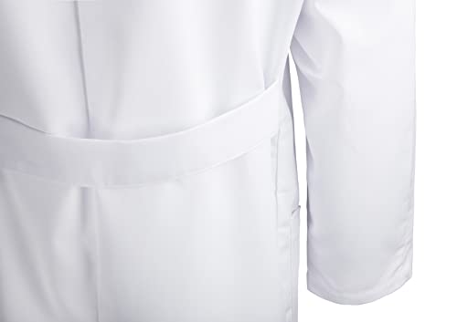 clinotest-laborkittel-wei-xl-unisex-arztkittel-druckknopf image 6