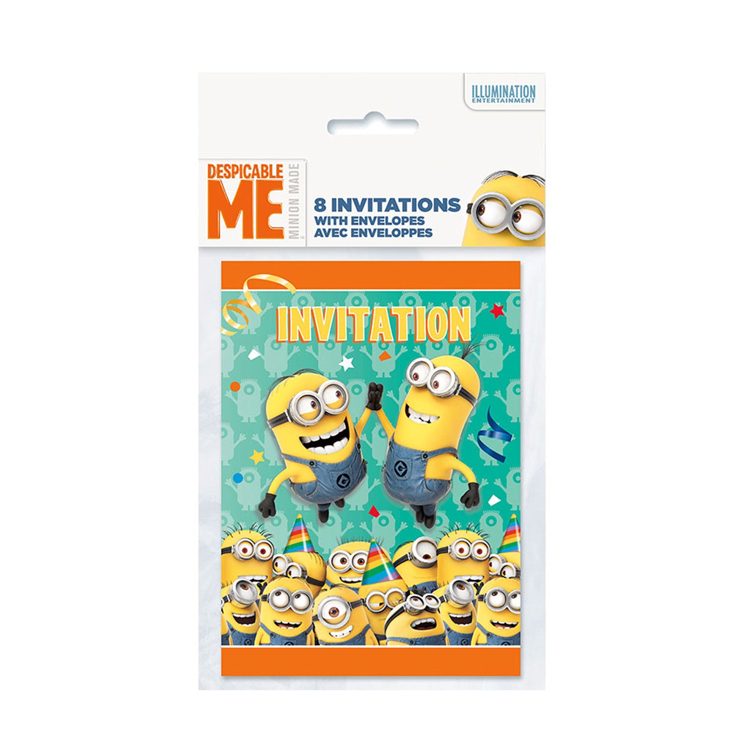 minions-einladungskarten-8-st-ck-13x9cm-kindergeburtstag image 1