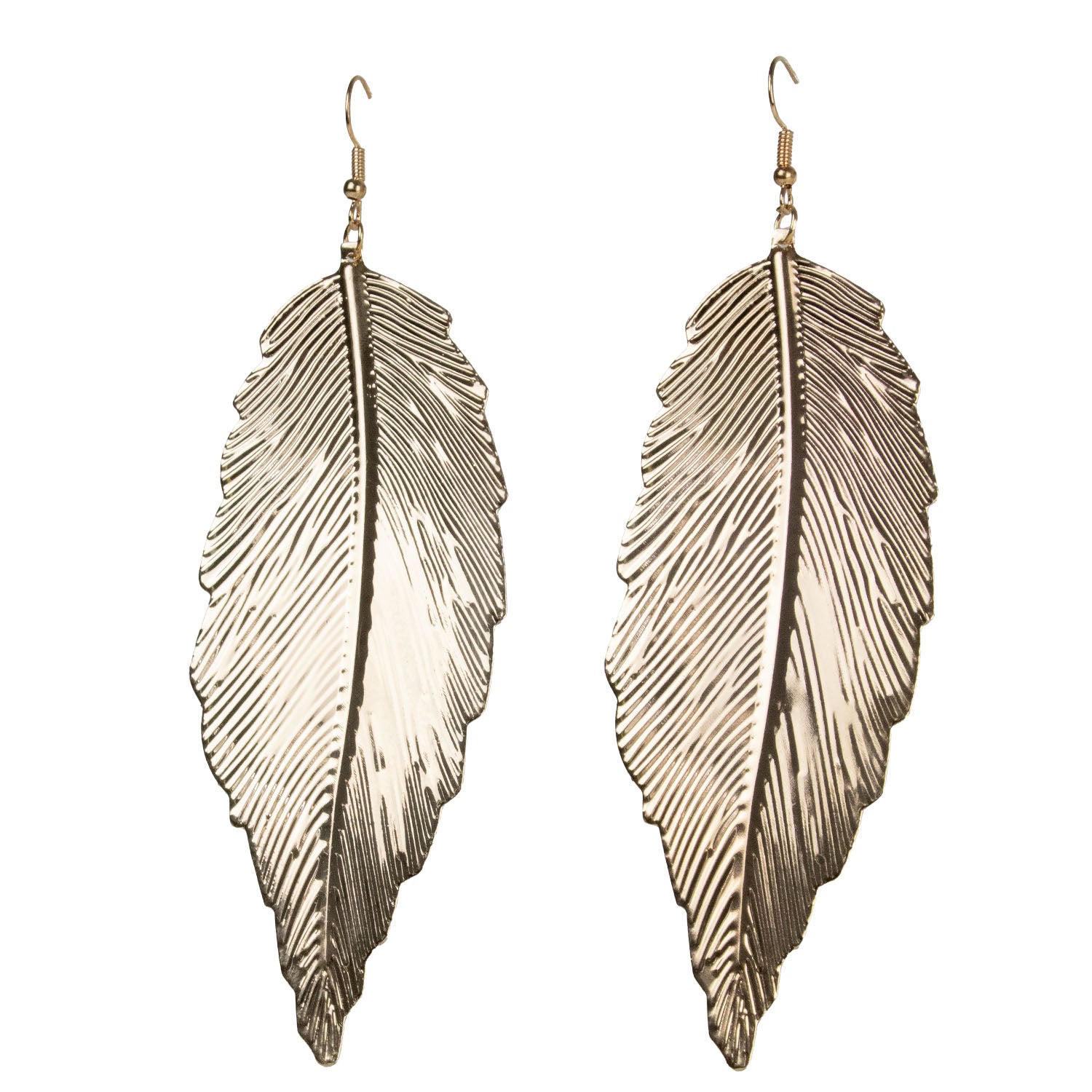 das-kost-mland-feder-ohrringe-gold-indianerin-11-5-cm image 2