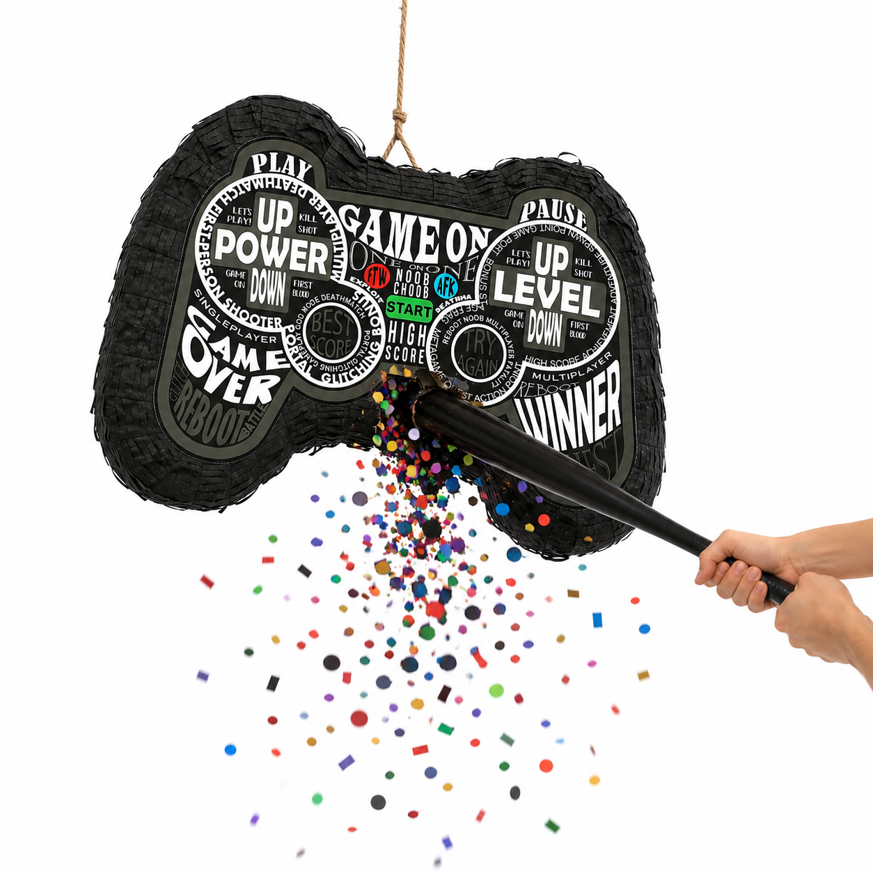 das-kost-mland-dekorationen-pinata-game-controller-schwarz-42-8cm image 3
