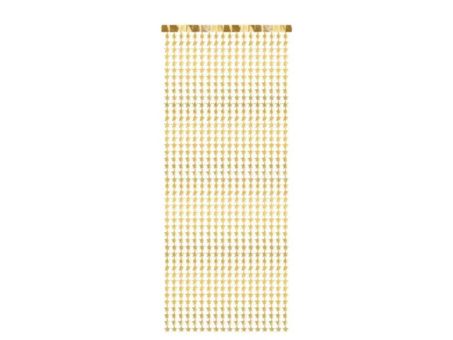das-kost-mland-sterne-t-rvorhang-gold-100x245-cm-folie image 1
