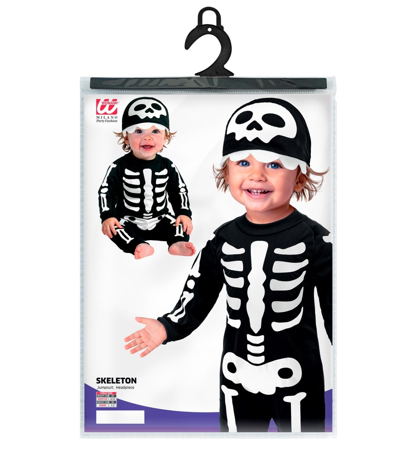 das-kost-mland-kleines-skelett-babykost-m-schwarz-wei image 7