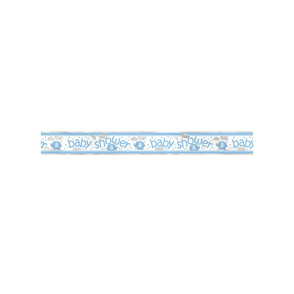 das-kost-mland-dekorationen-banner-folie-elephant-blau-365cm image 1